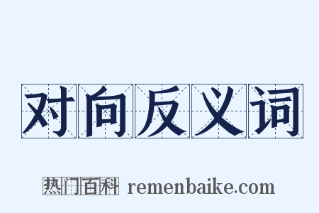 对向反义词是什么意思的图片